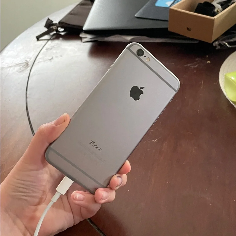 Apple iPhone with Black and Silver Design